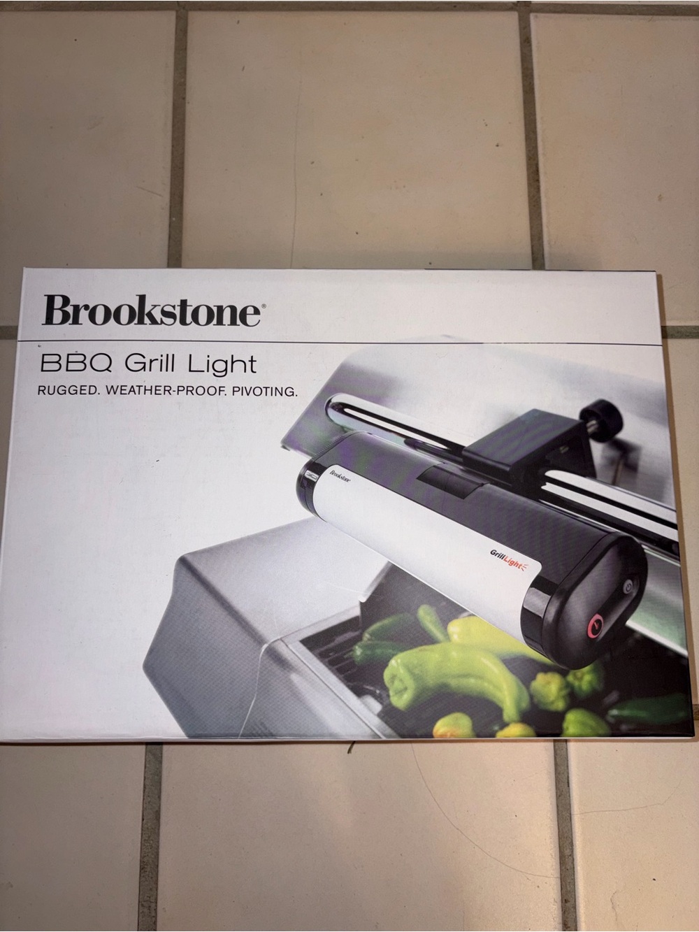 Brookstone BBQ Grill Light in White and Black
